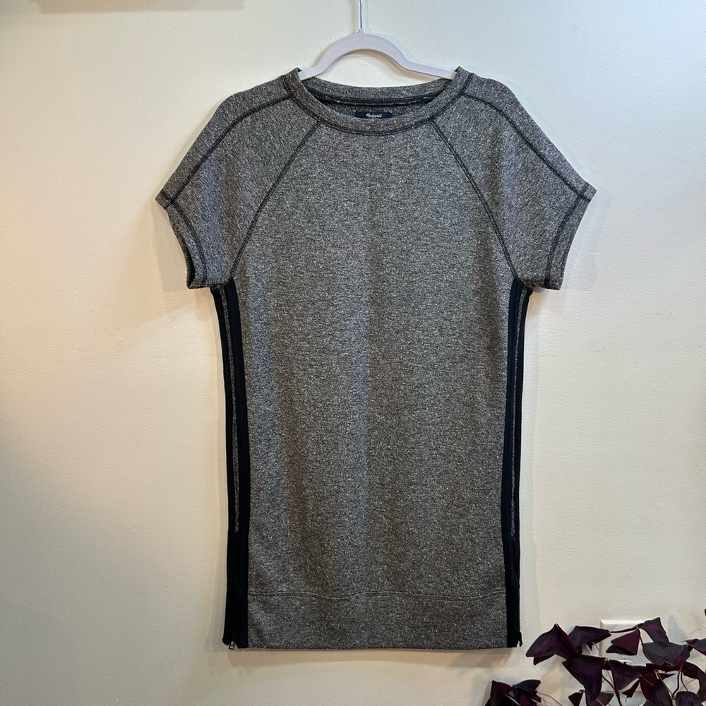 Madewell Heathered Black and Gray Tunic/Dress